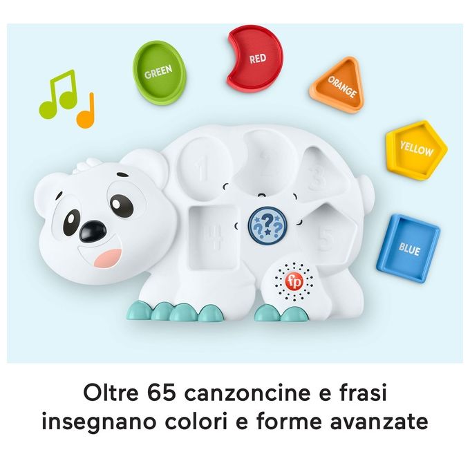 Fisher Price Prime Attivita' Parlamici Fabietto Fabietto Orsetto Forme e Colori