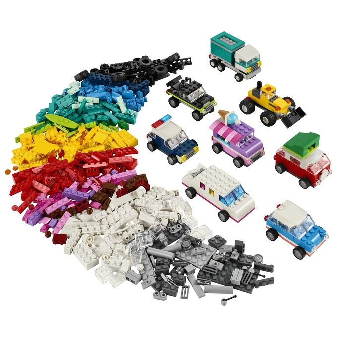 LEGO Classic 11036 Veicoli Creativi, Modellini di Auto in Mattoncini, Macchine Giocattolo per Bambini e Bambine 5+ Anni