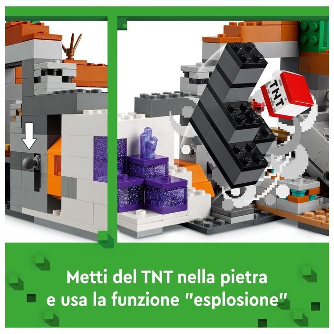 LEGO Minecraft La Miniera delle Badlands Modellino da Costruire di Bioma con Personaggi Accessori e Mob Ostili Giochi Creativi per Bambini e Bambine da 8 Anni Idea Regalo di Compleanno 21263