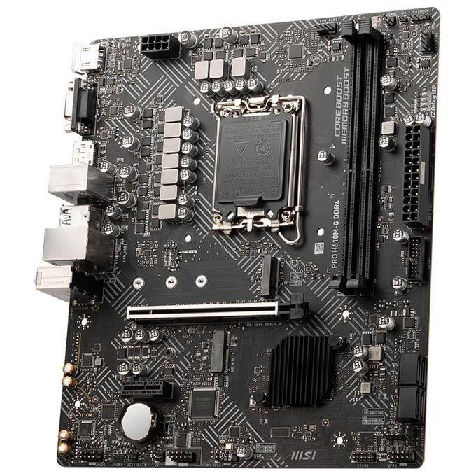 MSI PRO H610M-G DDR4, Scheda Madre Micro-ATX - Supporta i processori Intel 12th Gen Core, LGA 1700-2 x DIMM (3200MHz), 1x slot PCIe 4.0 x16, 1 x M.2 Gen3, Intel 1G LAN, HDMI 2.1, DP 1.4 e VGA