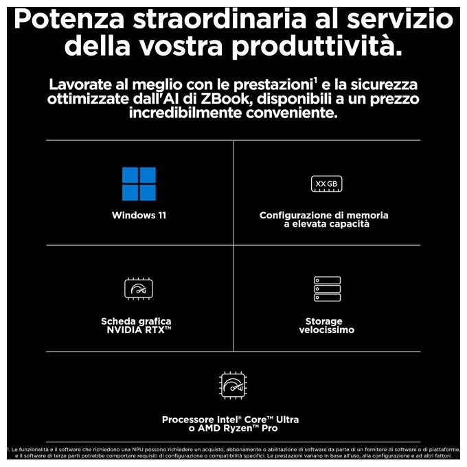 HP ZBook Power 16 inch G11 A Mobile Workstation Amd Ryzen 7-8845h 32Gb Hd 1Tb Ssd 16'' Windows 11 Pro