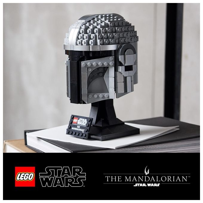 LEGO Star Wars 75328 Casco del Mandaloriano, Elmo da Collezione, Regalo per Adulti da Esposizione di Guerre Stellari