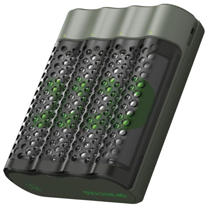 GP Batteries ReCyko M452 4-Port Modello USB Caricabatterie con 4xAA NiMh 2600mAh