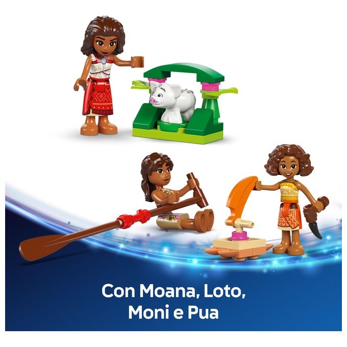 Lego Set 43270 La Canoa di Vaiana Disney Moana Avventura Creativa Gioco di Costruzione per Bambini e Collezionisti