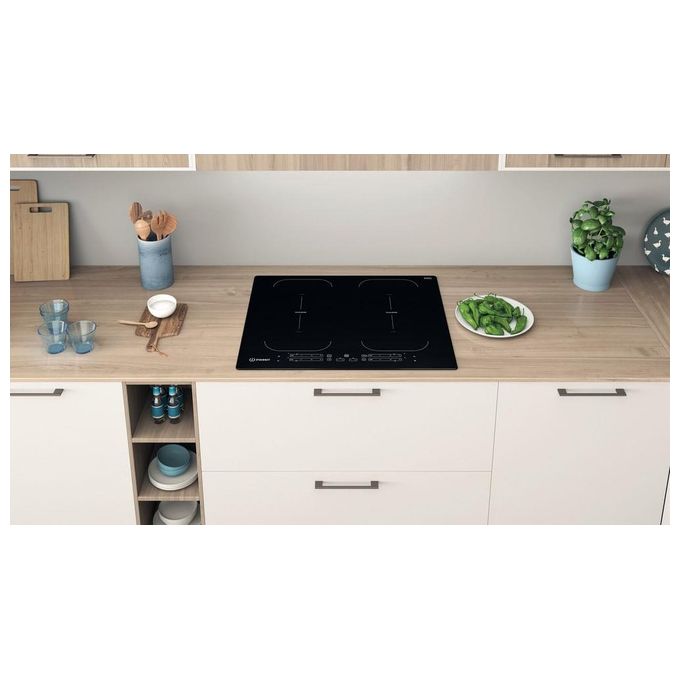 Indesit IB 88B60 NE Piano Cottura a Induzione 4 Zone 60 cm Nero