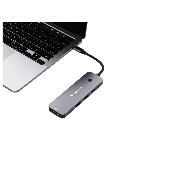Verbatim CMH-08 Multiport Hub 5 Porte USB Tipo-C 5000 Mbit-s Argento
