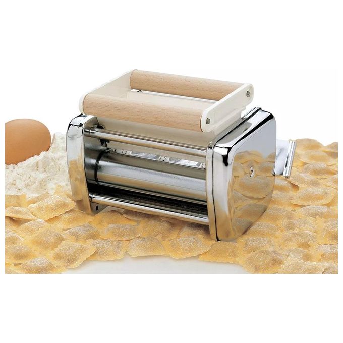 Imperia 4400 – Accessorio Ravioli Maker Linea Classica per macchine pasta, 3 formati, struttura in acciaio, compatibile con sfogliatrici Imperia, colore Acciaio