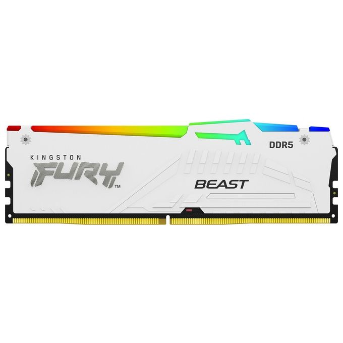 Kingston FURY Beast Bianco RGB EXPO 32GB 6000MT-s DDR5 CL30 DIMM Memoria Gaming per Computer Fissi Kit da 2 - KF560C30BWEAK2-32