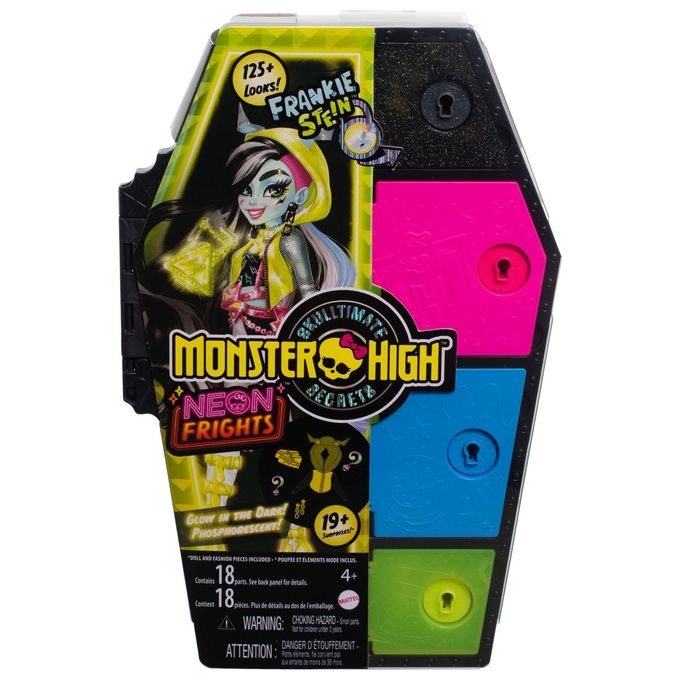 Mattel Bambola Monster High Clawdeen Frankie Stein Segreti da Brivido Neon Frights