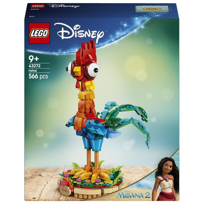 LEGO Heihei ǀ Disney dal Film Vaiana 2 Modello di Animale da Costruire con Parti Snodabili e Espositore Giochi per Bambini e Bambine da 9 Anni in su Idea Regalo di Compleanno da Collezione 43272