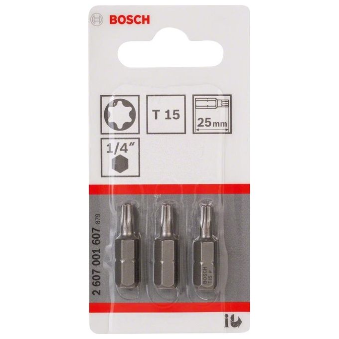Bosch 3ST Bit di Avvitamento Torx T15 XH 25mm