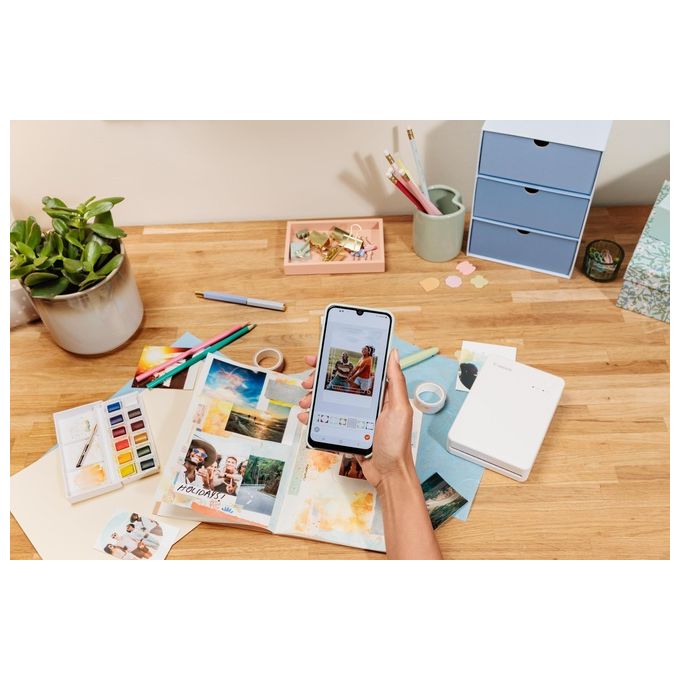 Canon Stampante portatile SELPHY QX20: per la stampa Wi-Fi direttamente dal tuo dispositivo smart. Stampa a sublimazione 2 formati di stampe con adesivo rimovibile e ricarica USB-C - Nero
