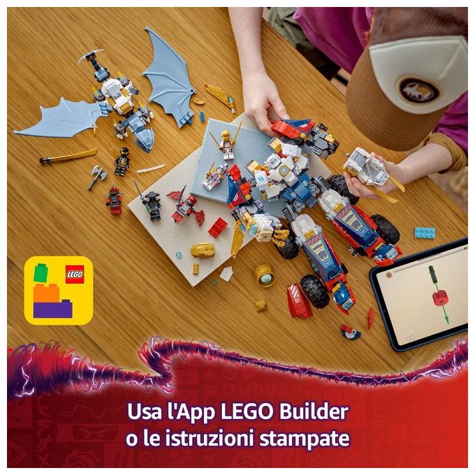 LEGO 71834 NINJAGO Mech Ultra Combinatore di Zane Set da Costruzione 4 in 1 con 6 Minifigure e 1187 Pezzi colore Multicolore