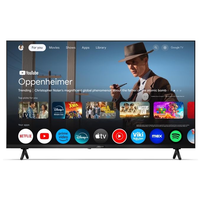 Sharp 40GF2265E Smart TV 40 Pollici Full HD Display LED Sistema Operativo Google TV Frameless colore Grigio
