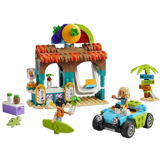 LEGO Friends Bancarella dei Frullati sulla Spiaggia Giochi Educativi per Bambine e Bambini da 6 Anni con 2 Mini Bamboline una Tartaruga un Buggy da Costruire e Cibo Giocattolo Idea Regalo 42625