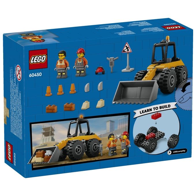 LEGO Veicolo Pala Gommata Gialla Set 60450 per Bambini Linea City Great Vehicles