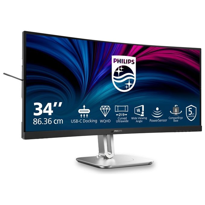Philips 5000 series 34B2U5600C-00 Monitor PC 34'' 3440x1440 Pixel Dual QHD LCD Grigio