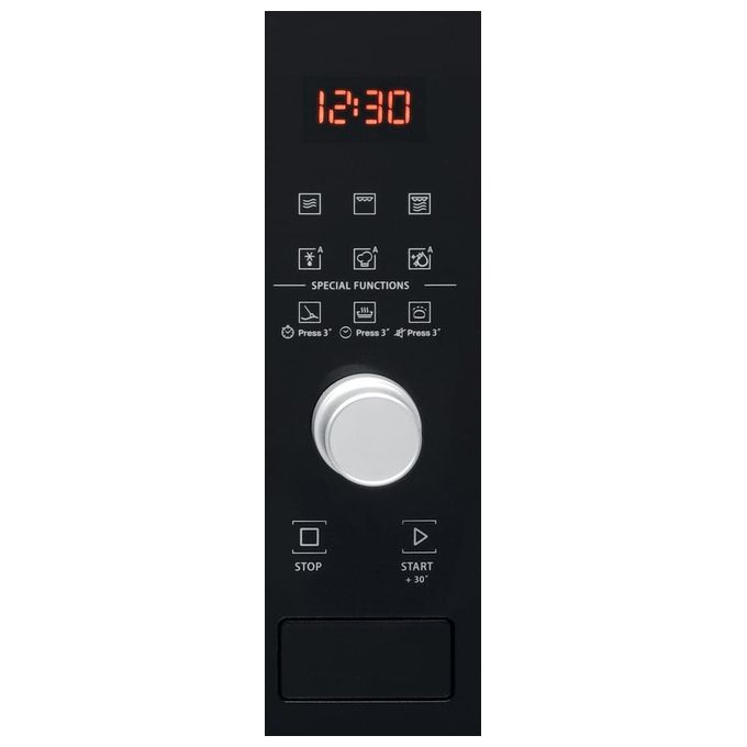Hotpoint MF20G IX HA Microonde con Grill Capacita' 20 Litri Potenza 800W Apertura con pulsante a bandiera Auto Cook Scongelamento Nero-Acciaio Inox