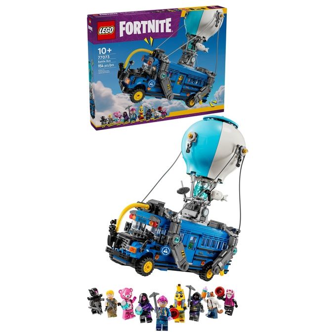 Lego 77073 Fortnite Bus della Battaglia Set da Costruzione 954 pezzi con 9 Minifigure eta' 10+