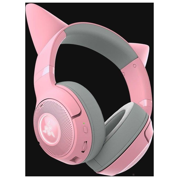 Razer Kraken Kitty V2 BT Cuffie RGB Wireless Bluetooth con Orecchie da Gatto Rosa
