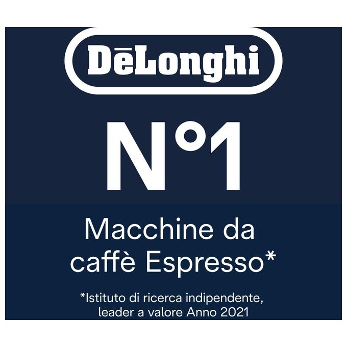 DeLonghi Rivelia Perfetto Macchina da Caffe' Automatica Chicchi Macinati al Momento Portachicchi Intercambiabile Montalatte Classico Display Touch a Colori Nero Onice