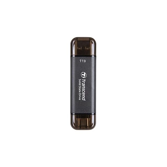 Transcend ESD310C Dual USB Portable SSD 1Tb Nero