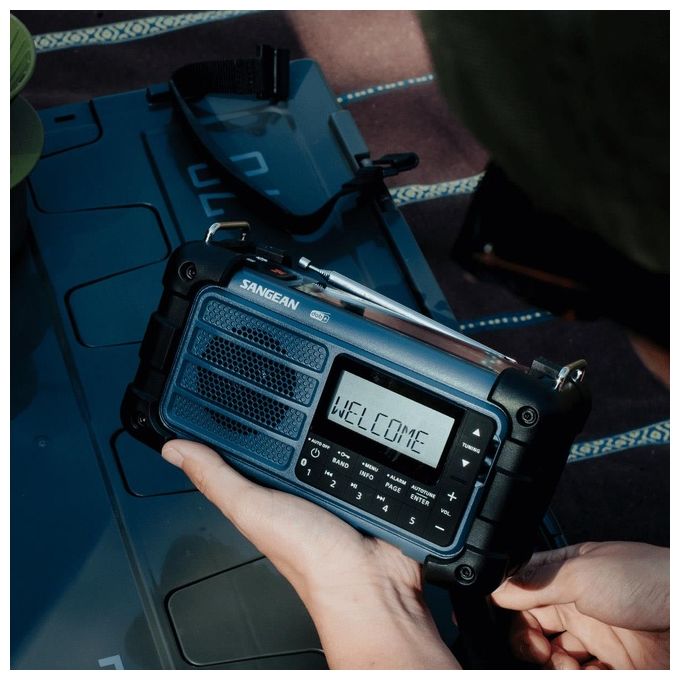 Sangean MMR-99 DAB Radio Emergenza Solare Blu