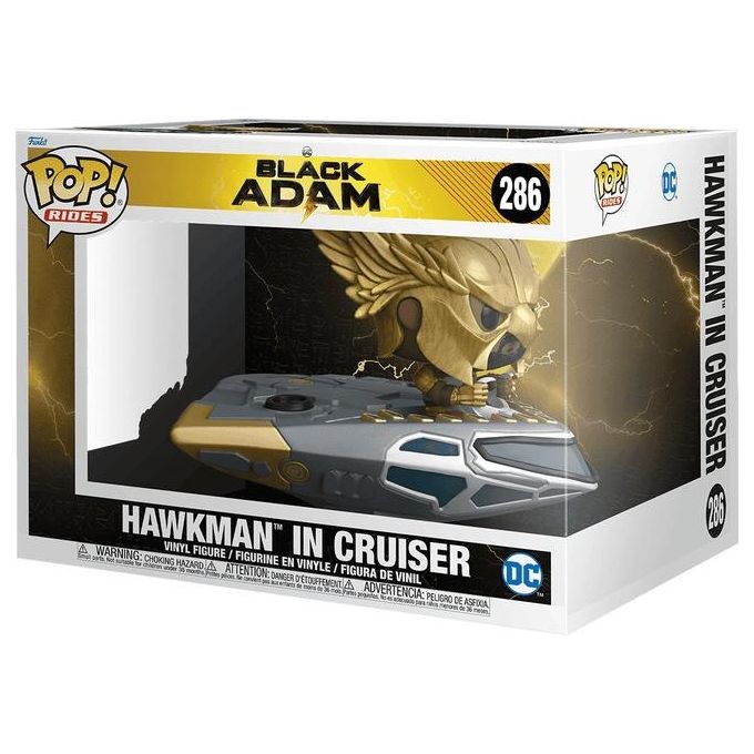 Funko 64195 Pop! Ride Super Deluxe Figura in Vinile Hawkman ispirata al film Black Adam altezza 15 cm colore Multicolore