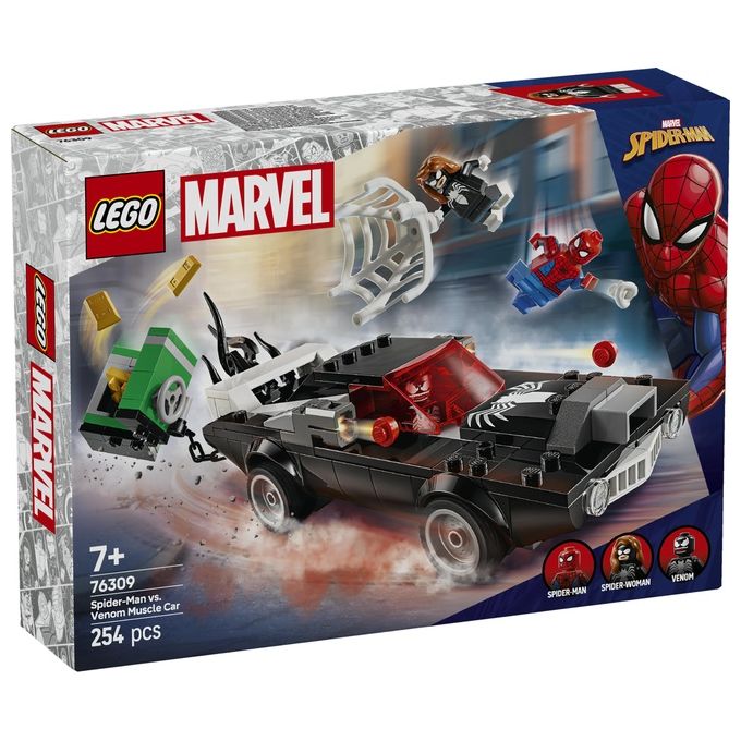 LEGO Set Spider-Man Contro Muscle Car di Venom 76309 Marvel Super Heroes per Avventure Costruibili Emotive
