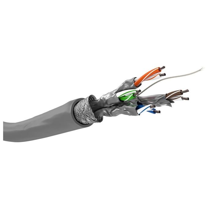 Wentronic 93954 Matassa Cavo Rete Cat 6 Schermato S-Ftp lszh Flessibile 100mt