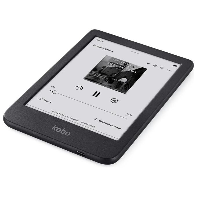 Kobo Clara BW eReader Display HD 6'' antiriflesso E Ink Carta 1300 Modalita' Scura Impermeabile 16Gb multiformato Nero