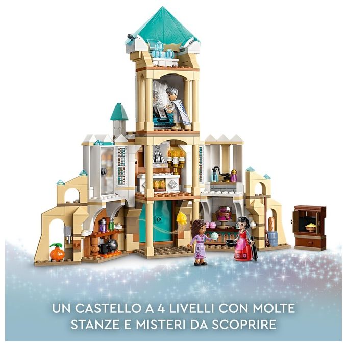 LEGO Disney Wish 43224 Il Castello di Re Magnifico, Gioco da Costruire dal Film Wish con Mini Bamboline, Regalo di Natale