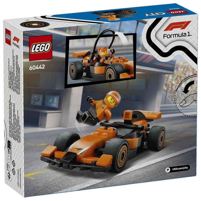 Lego Set Pilota e Monoposto McLaren F1 60442 City Formula1 Racing Construction Kit