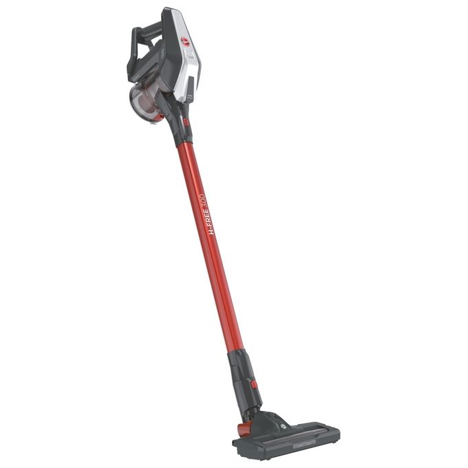 Hoover HF322AFP 011 Scopa Elettrica senza Filo senza Sacco Capacita' 0,7 Litri Autonomia 40 minuti Grigio-Rosso