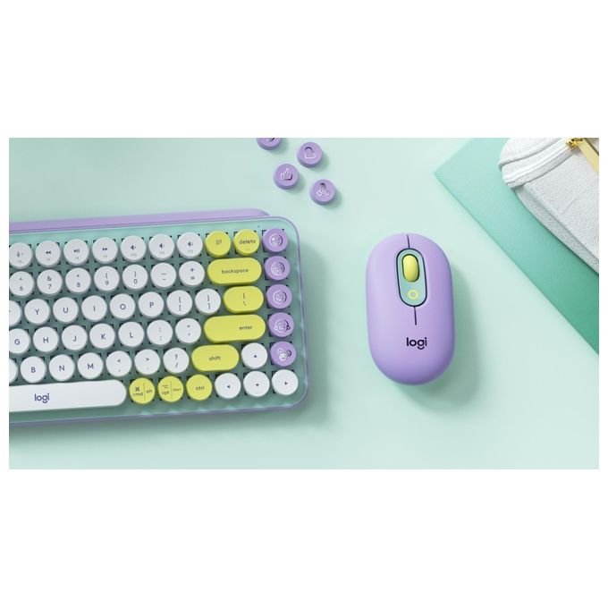 Logitech POP Mouse Ambidestro Wireless A Rf + Bluetooth Ottico 4000 Dpi Daydream-Mint