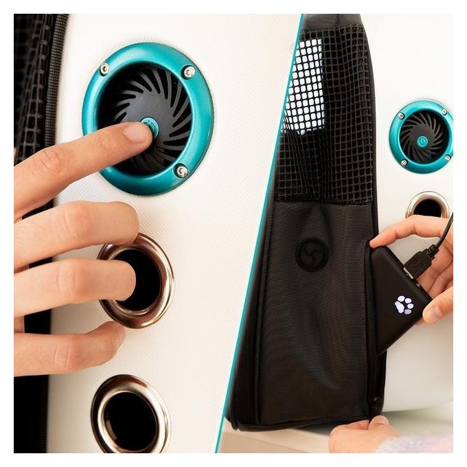 Cecotec Pumpa1800 Travel Fan Zaino Trasportino Animali con Ventilazione