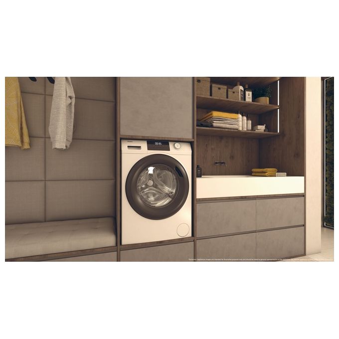 Haier HW80-BP14929A-S Lavatrice Frontale 8 Kg 1400 rpm Classe A Motore Inverter 15 Programmi (85x60x55 cm) colore Bianco