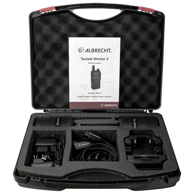Albrecht Tectalk Worker 3 Case 2-Pack Walkie Talkies per Cantieri