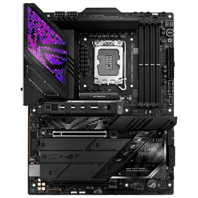 ASUS ROG Strix Z890-E Gaming WiFi Scheda Madre Intel ATX 18122 Fasi di Alimenrtazione Slot DDR5 PCIe 5.0 GPU di Nuova Generazione 7 slot M.2 WiFi 7 AI Overclocking AI Networking II