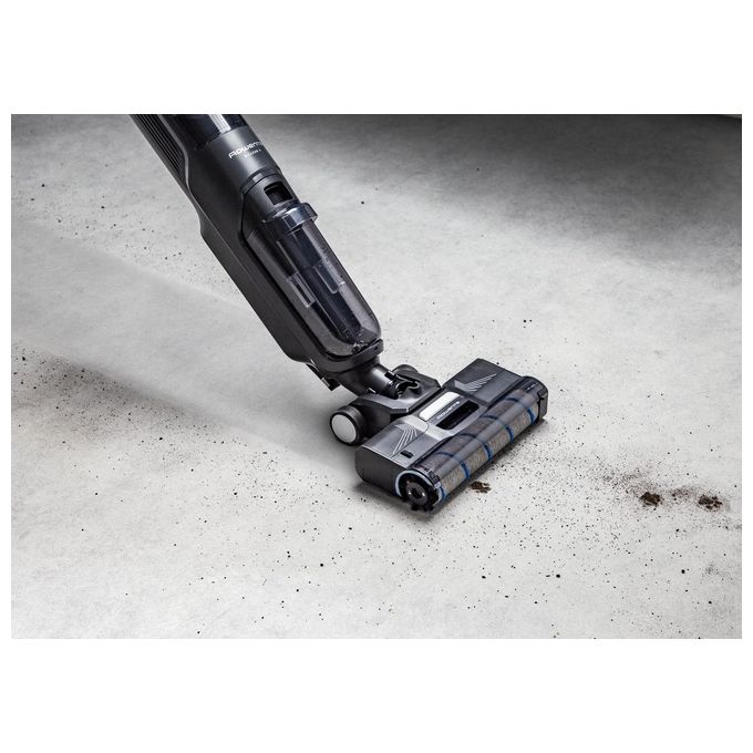 Rowenta X-Clean 4 GZ5035 Scopa Elettrica Lavapavimenti Pulitore a Vapore Aspira e Lava Potenza 200 Watt colore Grigio