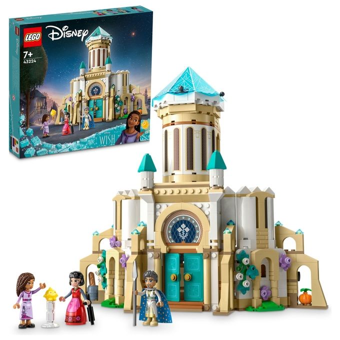 LEGO Disney Wish 43224 Il Castello di Re Magnifico, Gioco da Costruire dal Film Wish con Mini Bamboline, Regalo di Natale