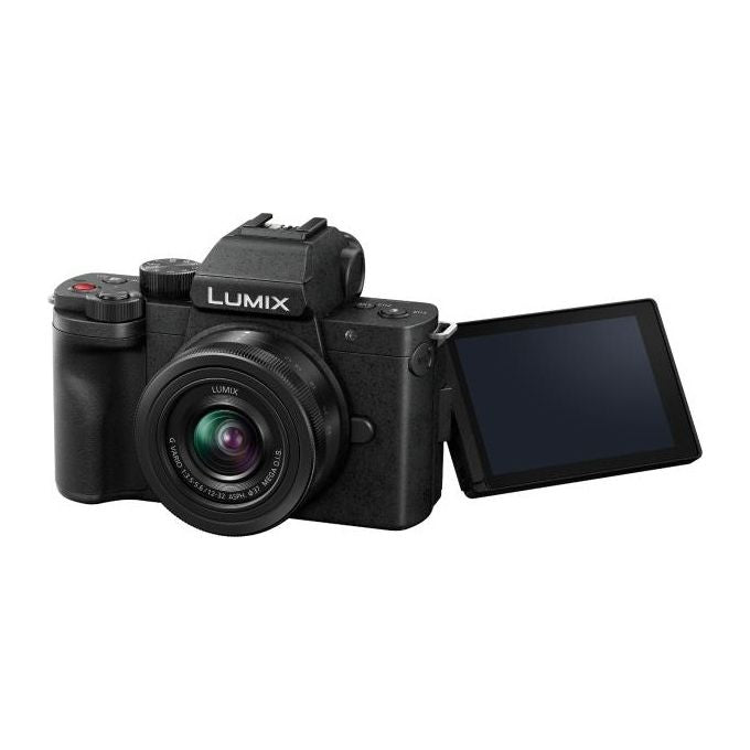 Panasonic Lumix DC-G100DKEGK Fotocamera Mirrorless Micro Quattro Terzi con Obiettivo Lumix G Vario 12-32mm F3.5-5.6 20.3MP 4K 30p e FHD 60 Video Nero