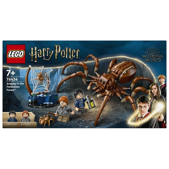 LEGO Harry Potter Aragog nella Foresta Proibita Grande Ragno Giocattolo da Costruire con Parti Snodabili Giochi di Magia per Bambini e Bambine da 7 Anni in su con 2 Minifigure e Accessori 76434