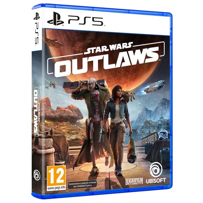 Star wars outlaws videogioco ps5 azione avventura open world pegi 16 ubisoft
