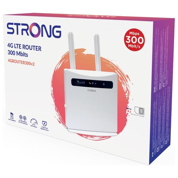 Strong 4GROUTER300V2 Router 4G Portatile 4 Lan 150 300mbi