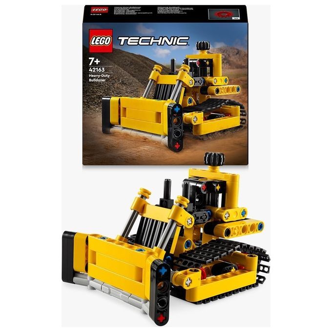 LEGO Technic 42163 Bulldozer da Cantiere, Giochi per Bambini e Bambine di 7+ Anni, Regalo per Amanti dei Veicoli Giocattolo