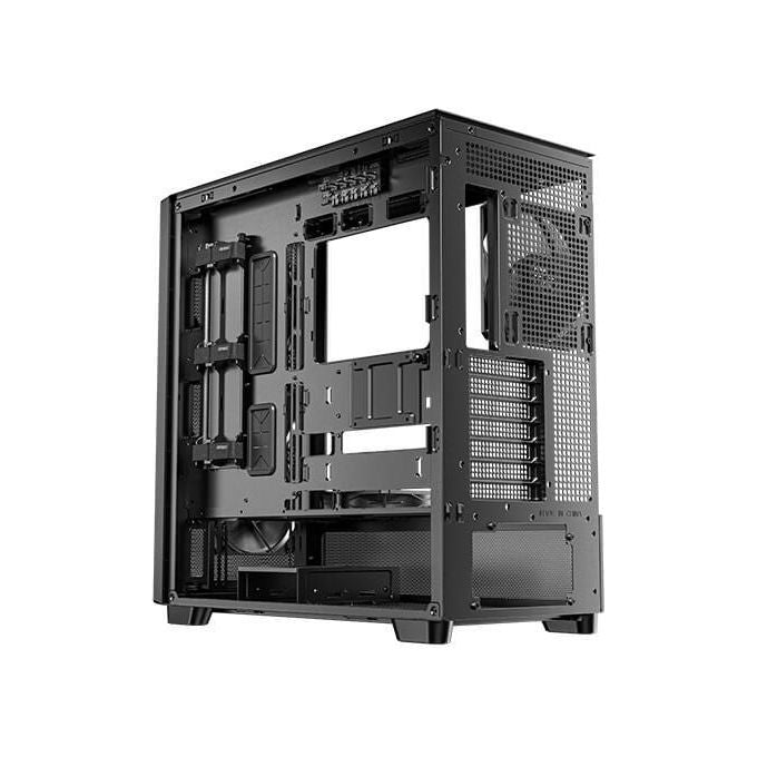 Antec Flux Wood 5 Ventole Pwm Incluse Pannello Frontale ad Alto Flusso d'aria con Legno di Noce Type-C Radiatore da 420mm e Supporto per Scheda Madre con Connessione Posteriore