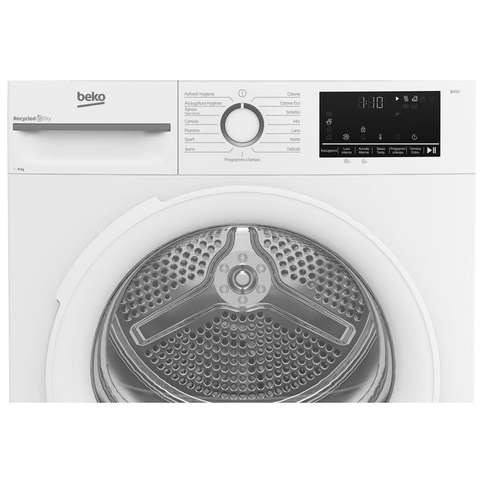 BEKO BMT481WIIT Asciugatrice a Pompa di Calore 8 kg Libera Installazione Classe C Bianco