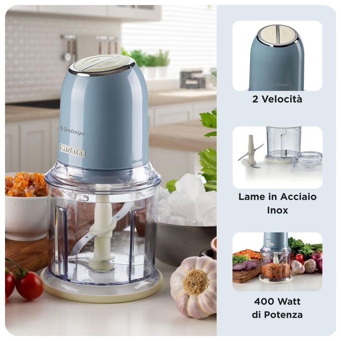 Ariete 0438-05 Tritaverdure Elettrico 0.6 Litri 400W Blu