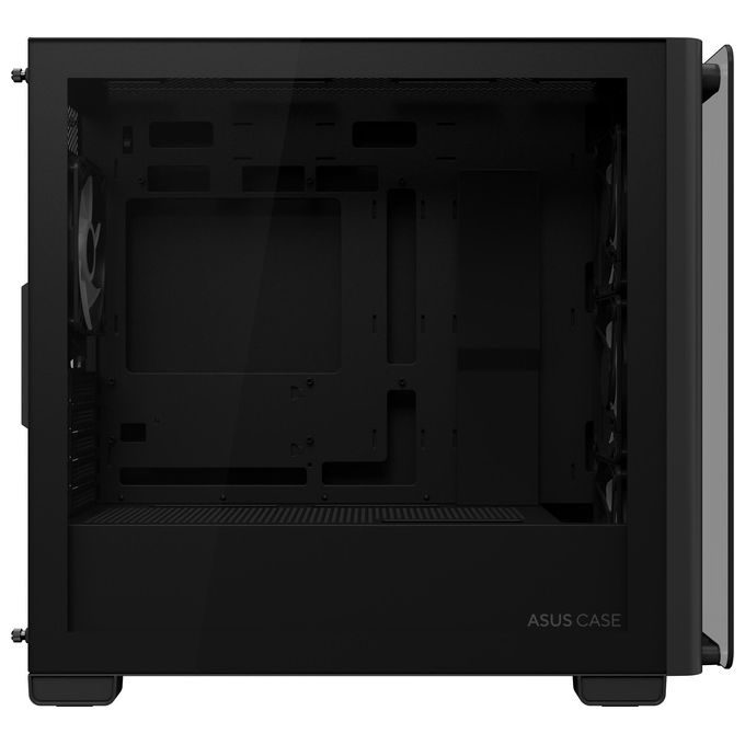ASUS A23 PLUS TG ARGB BLACK Case Micro-ATX Supporto per Schede Madri con Connettori Nascosti Radiatori da 360 mm e Schede Grafiche da 380 mm 4 Ventole ARGB Preinstallate Nero
